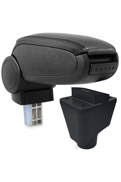 CED AUTO TRADE Car armrest compatible DACIA SANDERO 2012-2016 Imitation leather Black