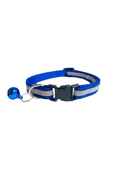 OEM Reflective collar for dogs and cats, with bell, adjustable 21-33 cm, blue