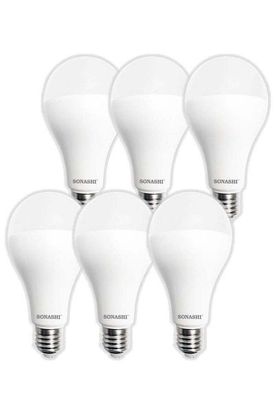 sonashi Pack of 6 LED Bulb 15W (E27) Screw Type SLB-015