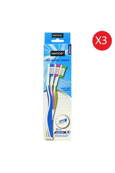 SENCE X3-SENCE FRESH PERIUTA DINTI MEDIUM 3D EXTRA 3BUC/SET