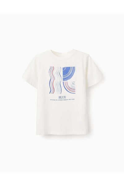 Ziddy T-shirt for Boys 'Blue', White