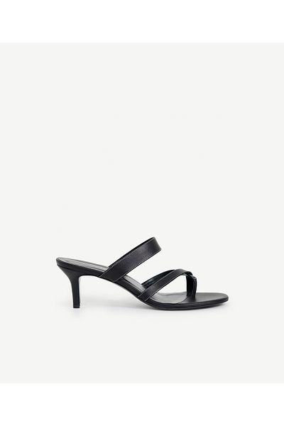 Yargıcı Flip Flops Papuci din piele cu toc