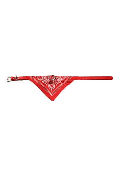 OEM Dog and Cat Collar with Bandana, Scarf, 39 X 1.5 Cm, ​​Bell, Red