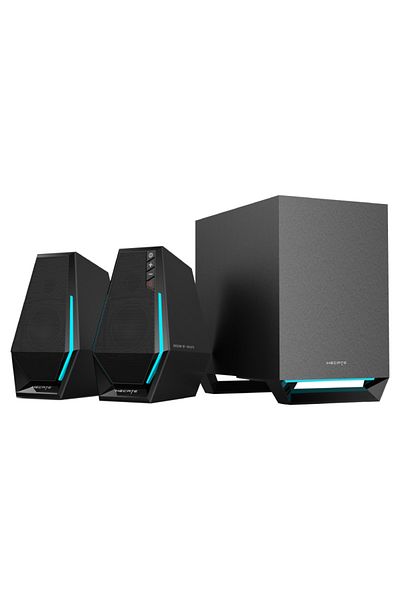 Edifier G1500 MAX Desktop Gaming Speakers With Subwoofer 2.1,RGB,BT5.3,USB,Type C,3.5MM AUX, Black