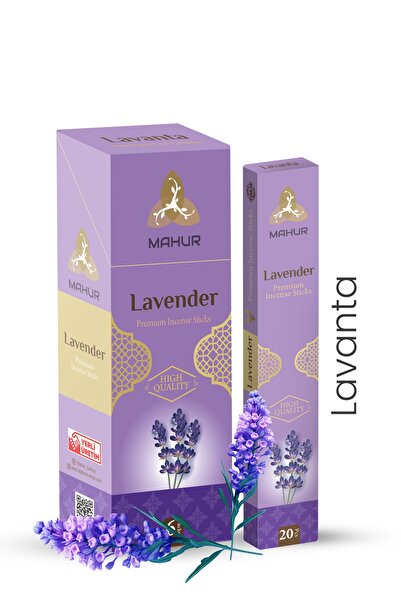 MAHUR Lavanta (Lavender) Çubuk Tütsü - 20 Adet Çubuk