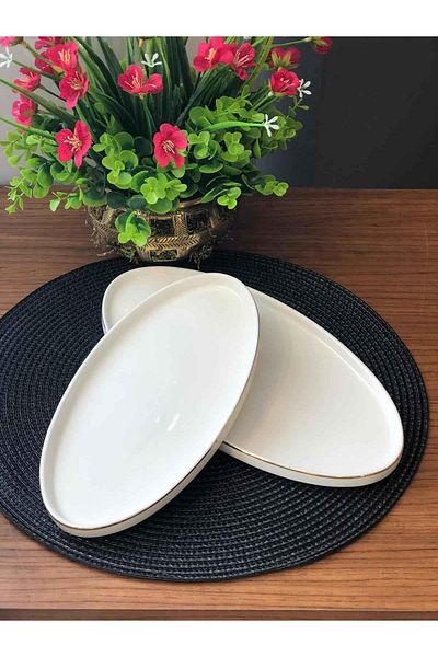 Mikasa Moor Modern Gold 2-Piece Oval Presentation Set
