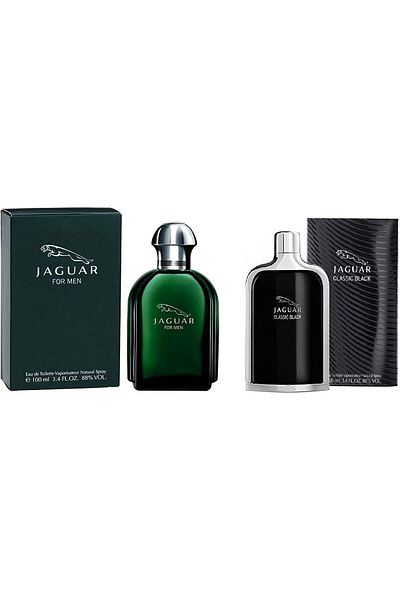 Jaguar Green and Classic Perfume Set for Men - Eau De Toilette 100ml Each (Two Bottles)