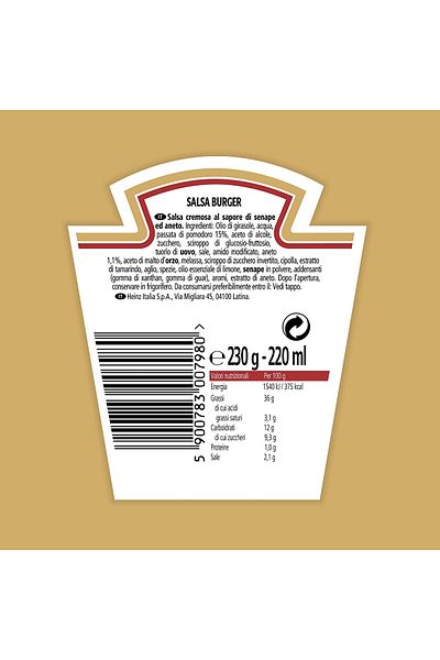 Heinz Burger Sauce, Heinz, 230 ml