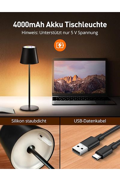 Generic مصباح إضاءة Led لاسلكي Arstid Led لطاولة المكتب Usb وشحن البطارية