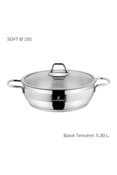 Sofram Soft 28 Cm Basık Tencere