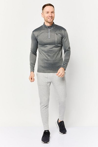 Asos Design Men Sportswear Fit Long Sleeves Training Sweatshirt, Grey Melange
