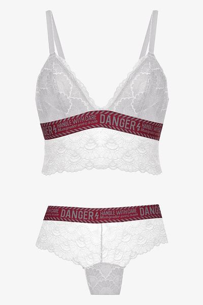 DoDe Flora Σετ Bralet με σφουγγάρι Koza Danger Written - 80227