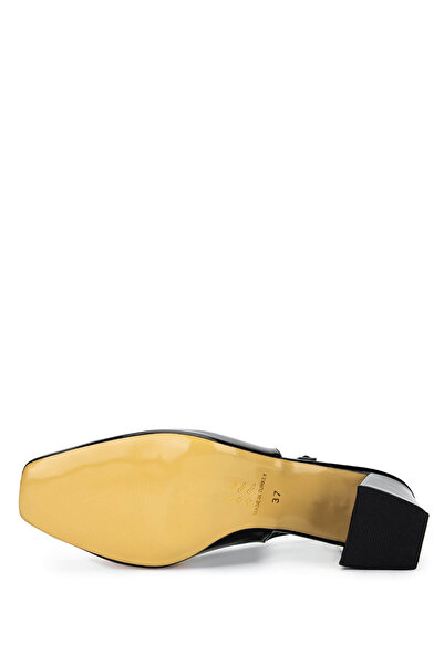 Tamer Tanca Women's Vegan Black Patent Leather Heeled Shoes