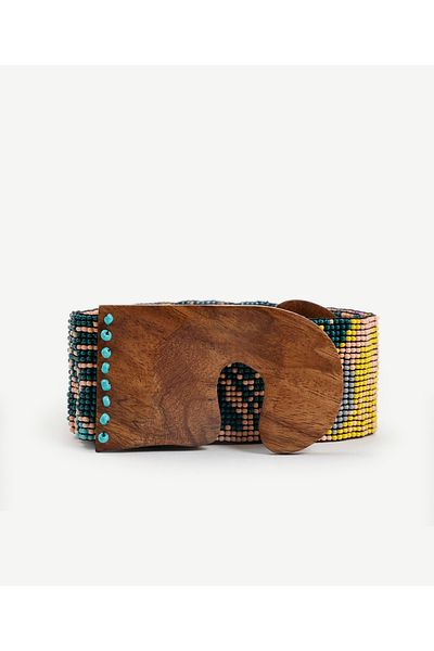 Yargıcı Leaf Patterned Elastic Bead Belt
