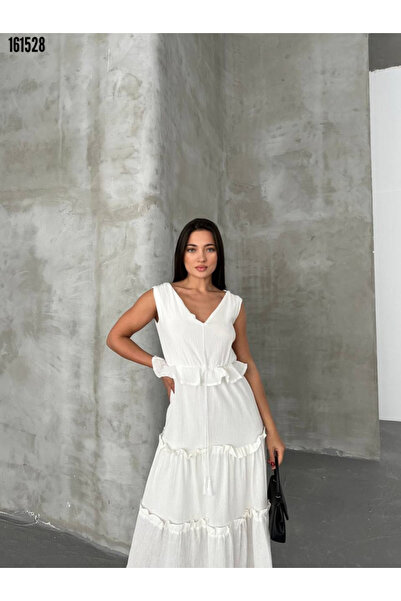 Modayakamoz Kadın Yazlık Elbise Fır Fır Detaylı