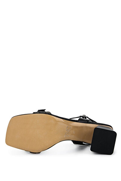 Tamer Tanca Women's Leather Black Leather Heeled Shoes