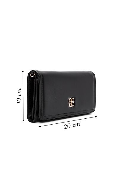 Derimod Women's Black Strap Detailed Wallet 000A2D 561318