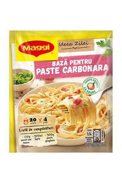 Maggi Idea of the Day, Pasta Carbonara, 4 x 37g