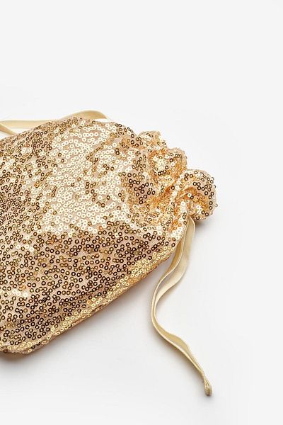 Le Mabelle Gold Sequined Girl's Bag