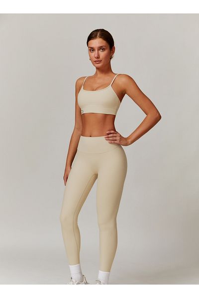 KAWN YOGA Womens Square Neck Sports Bra