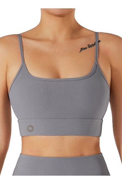 KAWN YOGA Womens Square Neck Sports Bra