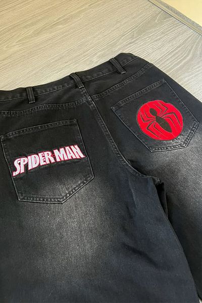 Karakedi Black Spider Grind Harajuku Baggy Pants
