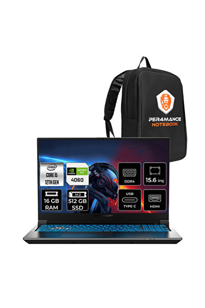 Erazer Deputy P60 i5 12450H 16GB 512GB SSD RTX4060/8GB 15.6" FHD 144Hz FDOS G...