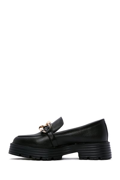 Derimod Pantofi pentru femei cu cataramă neagră pentru bărbați Penny Loafer, pantofi casual, pantofi de zi cu zi 23wfe402518