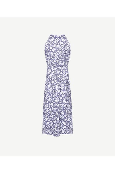 Yargıcı Stand Collar Sleeveless Long Dress
