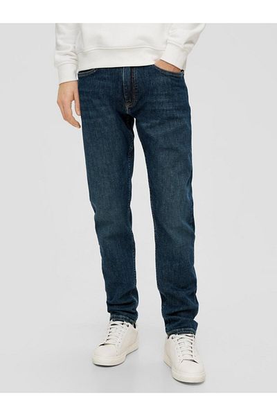 s.Oliver Mauro Men's Jeans, Mid Waist, Regular Cut, Tapered Leg, , Dark Blue
