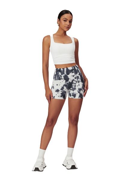 KAWN YOGA Womens High Waist Contour Workout Sport Yoga Shorts Tummy Control