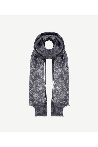 Yargıcı Linen Blend Floral Shawl