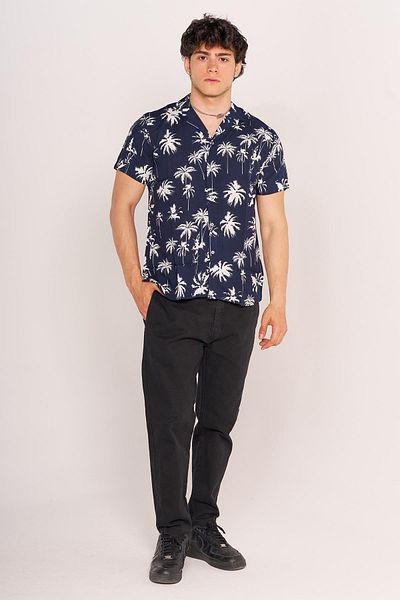 Villager&Son 2210 Aloha κοντομάνικο πουκάμισο 24 ετών tmş ΣΚΟΥΡΟ ΜΠΛΕ