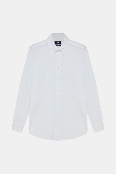 W Collection BEYAZ UZUN KOLLU GÖMLEK