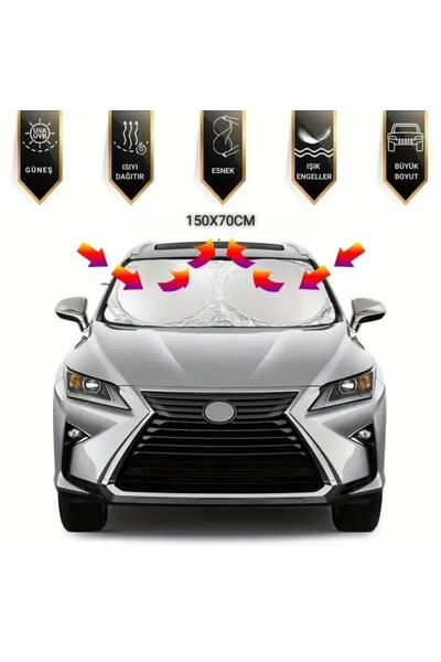 coofbe Parbriz pliabil 150x70 CM pentru vehicul jaluzele Parbriz Perdele pent...