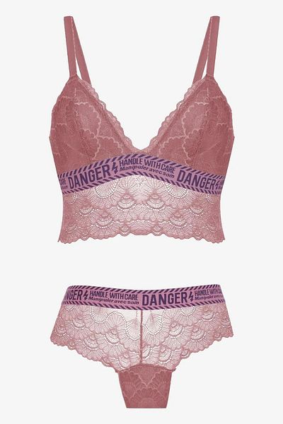 DoDe Flora Σετ Bralet με σφουγγάρι Koza Danger Written - 80227