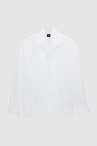 Tween Slim Fit Beyaz Düz Gömlek