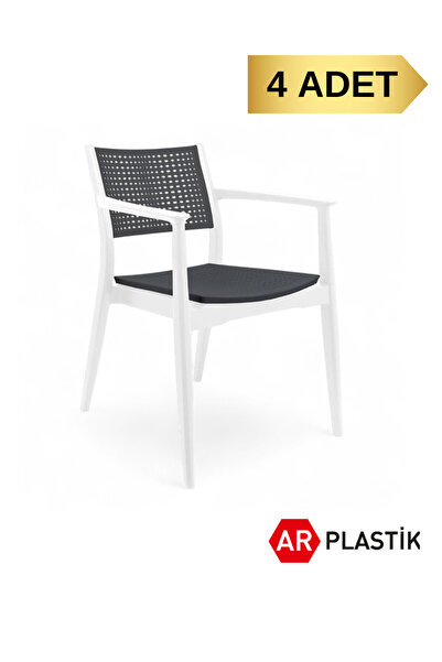 AR PLASTİK Irmak Bahçe Sandalyesi 4 adet, Bahçe Koltuğu, Bahçe Sandalyesi