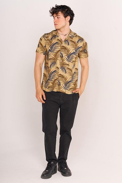 Villager&Son 2210 Aloha κοντομάνικο πουκάμισο 24y tmş Mink/Navy Blue