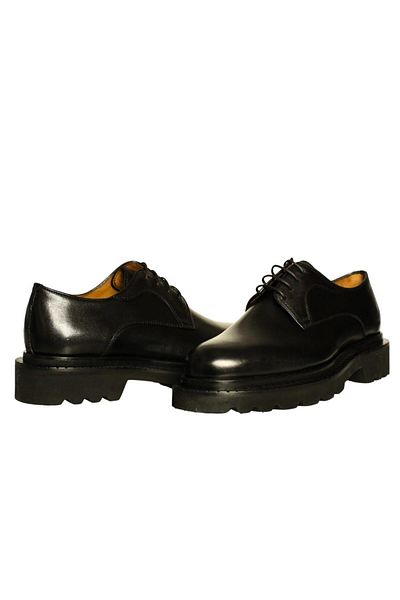 Platin Black Leather Men's Casual Shoes