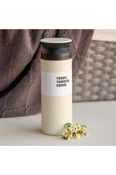 Generic Portable Bottle Insulated Fashion Vacuum Flask Water Coffee Tea Milk Mug White 500ml