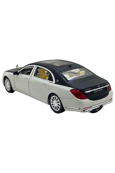JPT Mercedes Benz S-Class 1/24 Black and White Model Car, Sound, Lights, Smoke