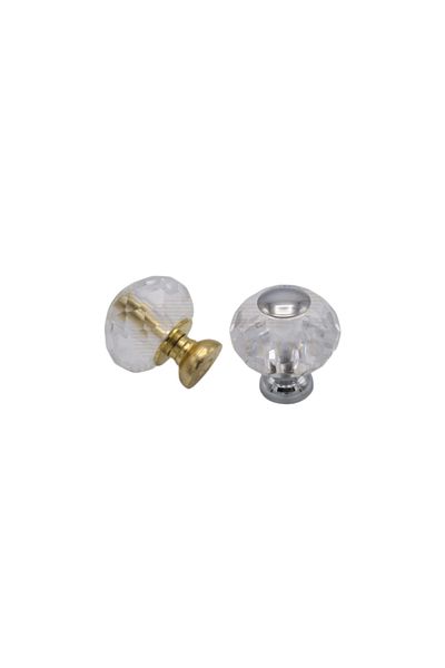 KOÇSAN Oskar Crystal Single Hole Handle Luxury Country Kitchen Furniture Cabinet Drawer Handle