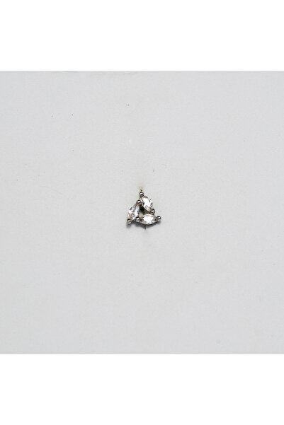 Piercing by Sever Üçgen Piercing… Gümüş/Silver Renkli ve Şeffaf Taşlı (TRAGUS...