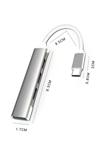 Golden Tech Type-c To Usb Hub 4 Port Çoklayıcı Macbook Ile Uyumlu Çoğaltıcı Type C To Usb Converter Hub
