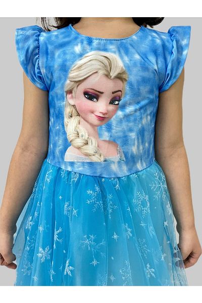 Esterella Rochie pentru copii Frozen Elsa Blue