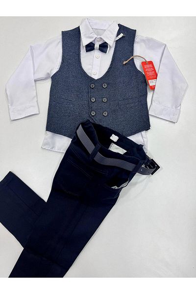 Esterella Boy's Vest Suit Bow Tie Vest Shirt Pants