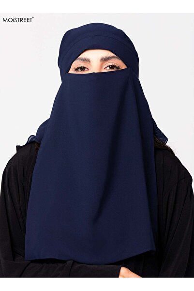 MOiSTREET Niqab Wool Chiffon Blue