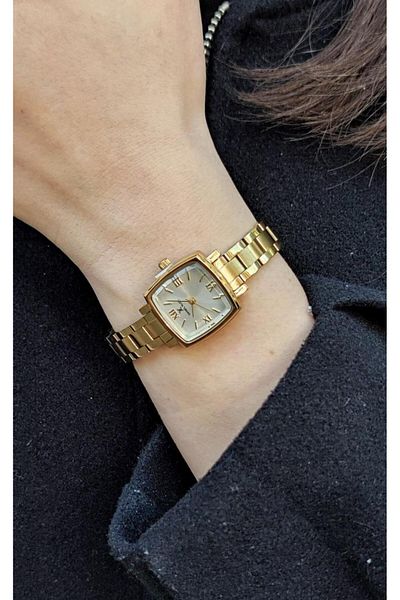 Daniel Klein Dke.1.10839 Square Dial Curved Glass Roman Numeral Women's Wrist Watch