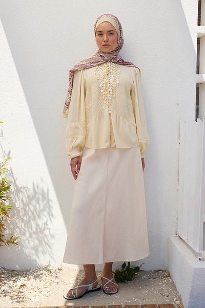 Qef Deluxe Summer Shawl Noa Butter Yellow